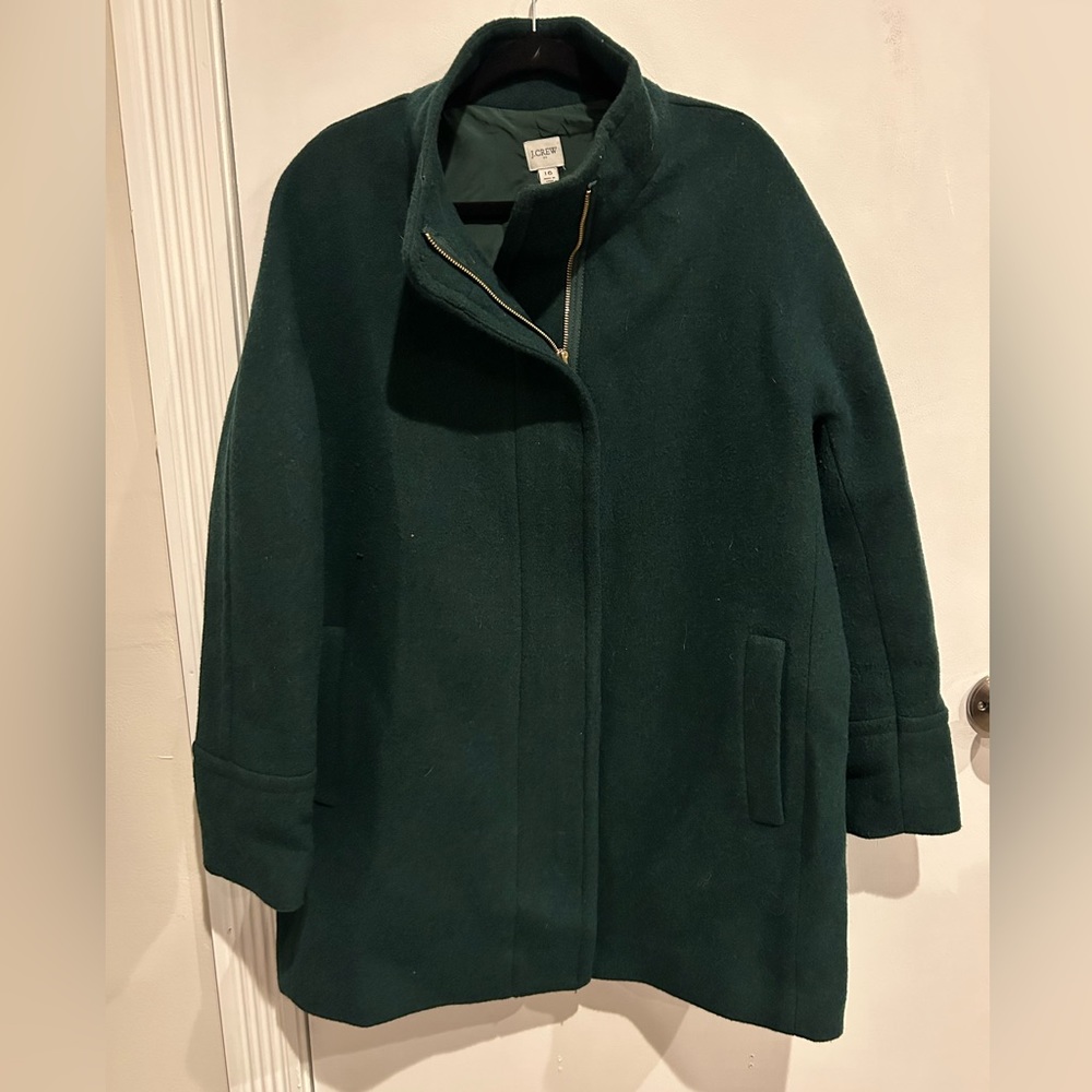 J Crew New City Coat | Size 16 | Hunter Green